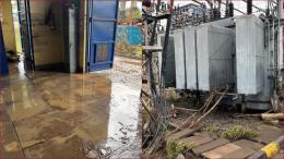 Kenya Power's South C substation was submerged by floods.
